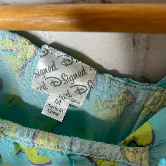 Disney D-Signed Blue Heart Print Flounce One Shoulder Dress Girls Size M - Picture 3 of 5